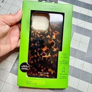 Kate Spade New York iPhone 15 Pro Max MagSafe phone case, Transparent Tortoise